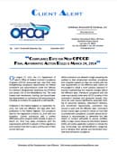 Compliance Date for new OFCCP