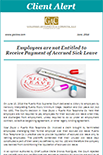 Employees are not Entitled to Receive Payment of Accrued Sick Leave